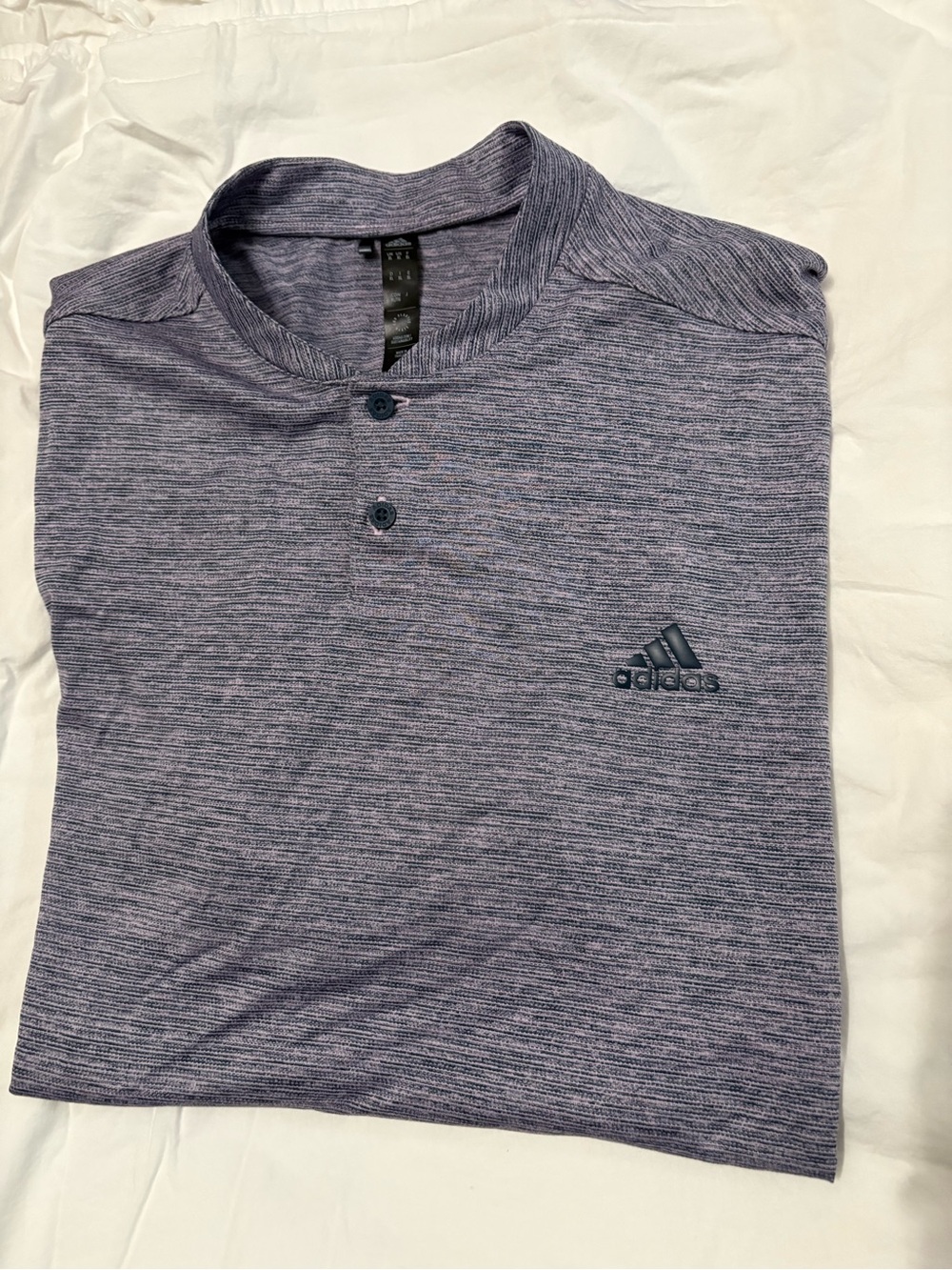 Adidas Collarless Performance Golf Shirt - Men’s XL